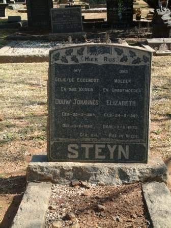 STEYN Douw Johannes ??-?? &amp; Elizabeth ??-??