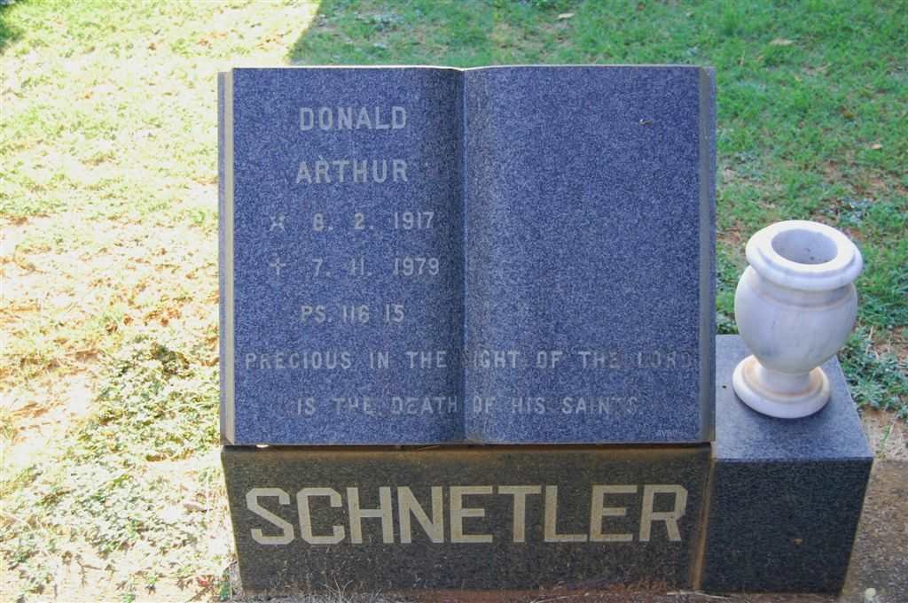 SCHNETLER Donald Arthur 1917-1979