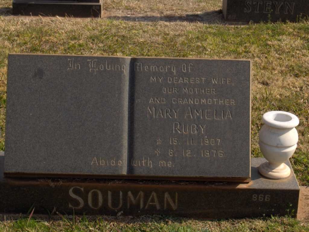 SOUMAN Mary Amelia Ruby 1907-1976
