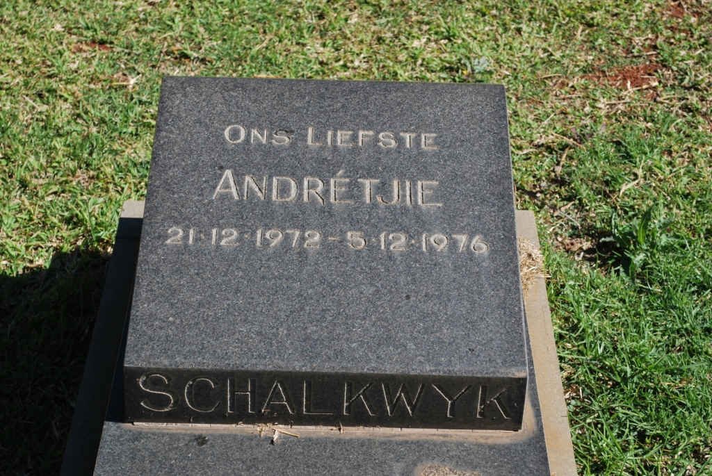 SCHALKWYK Andrétjie 1972-1976