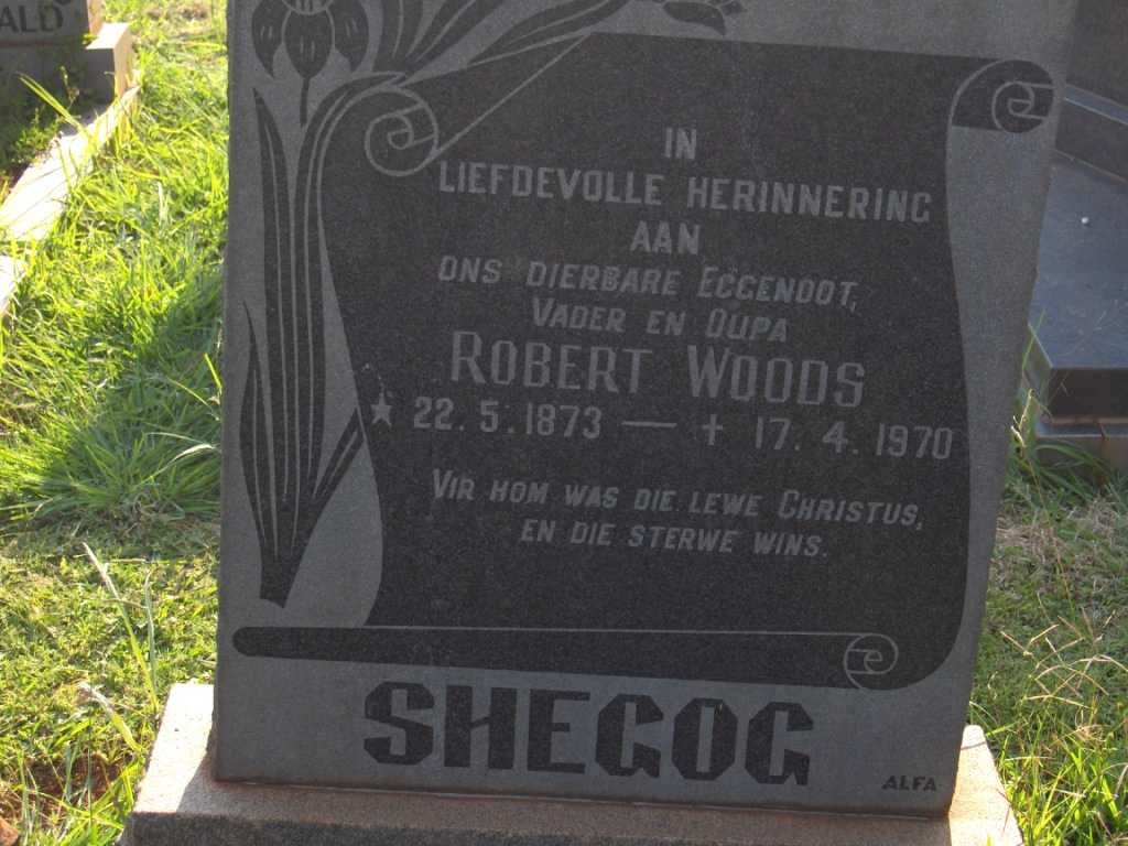 SHEGOG Robert Woods 1873-1970