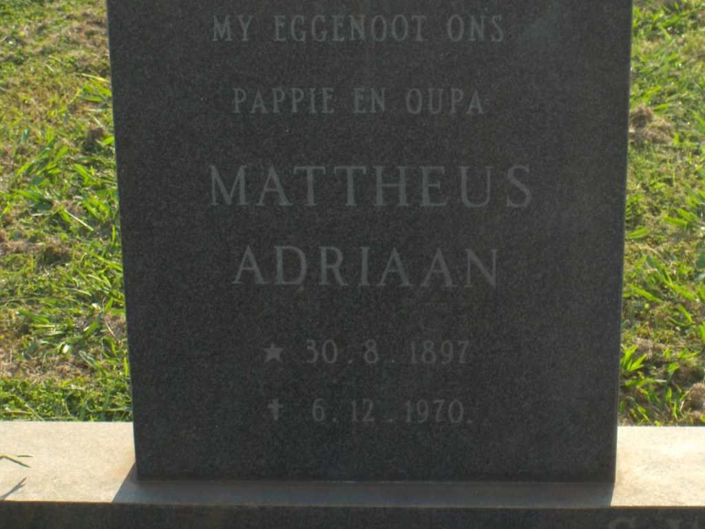 SWANEPOEL Mattheus Adriaan 1897-1970