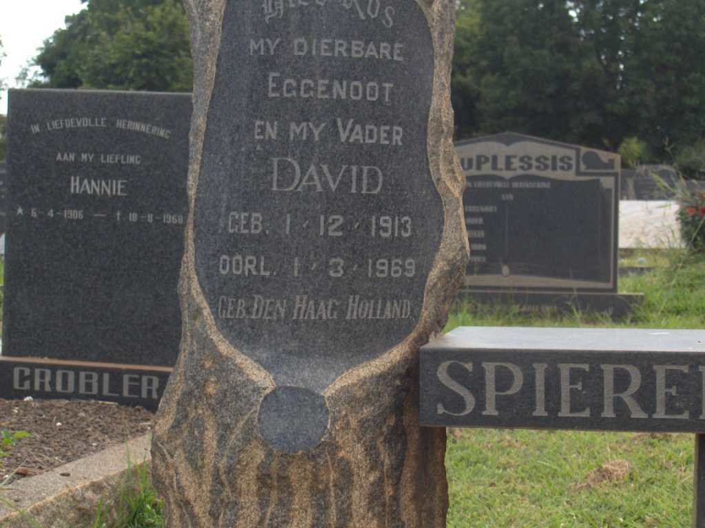 SPIERENBURG David 1913-1969