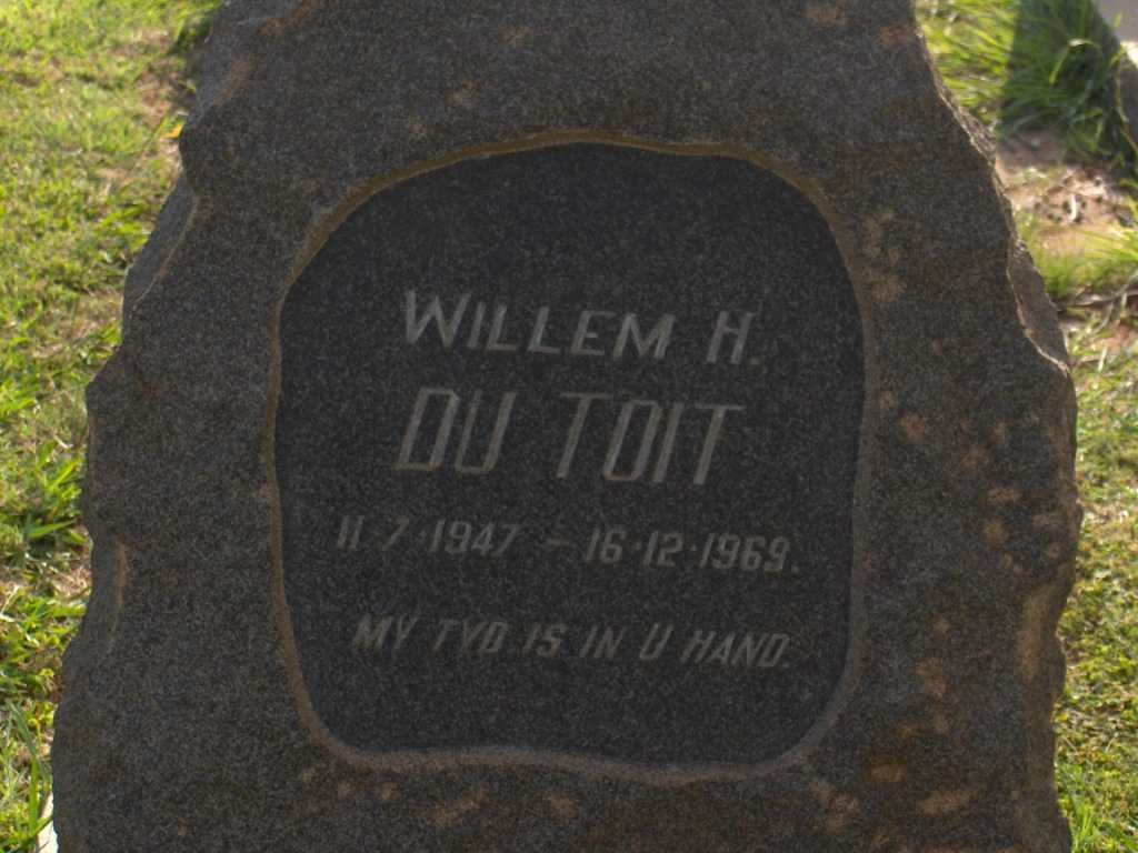 TOIT Willem H., du 1947-1969