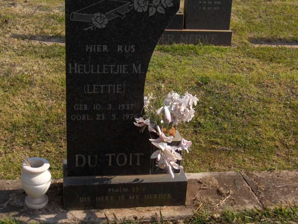 TOIT Heulletjie M, du 1937-1976