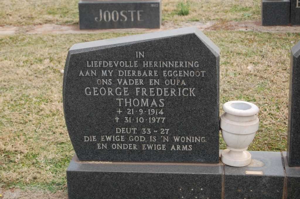 THOMAS George Frederick 1914-1977