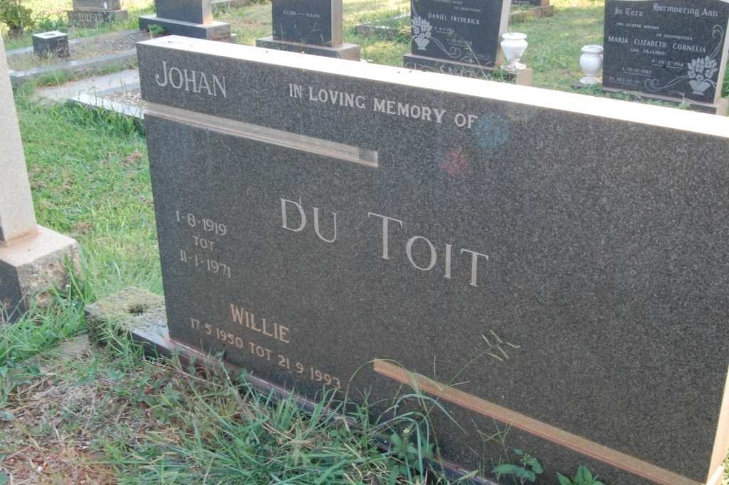 TOIT Johan, du 1919-1971 :: DU TOIT Willie 1950-1993