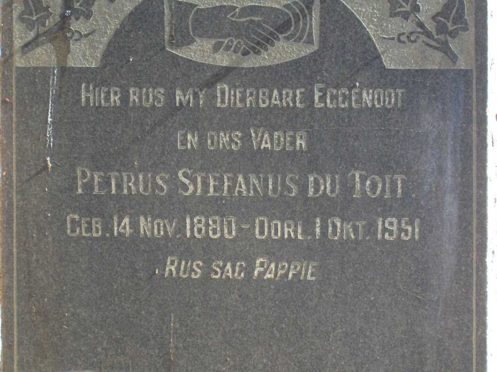 TOIT Petrus Stefanus, du 1880-1951