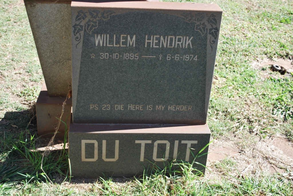 TOIT Willem Hendrik, du 1895-1974