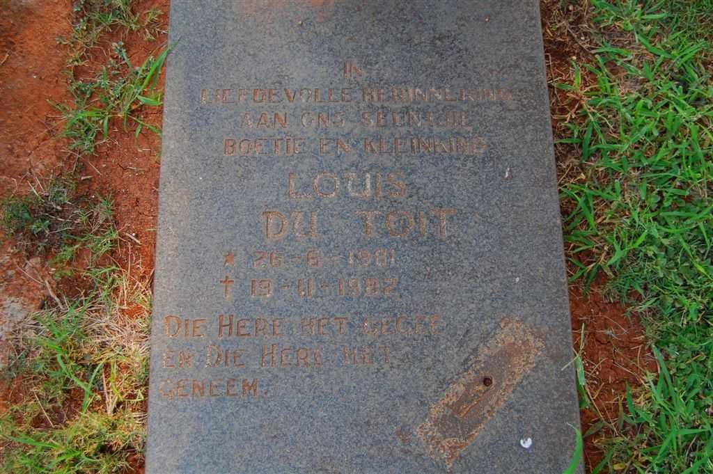 TOIT Louis, du 1981-1982