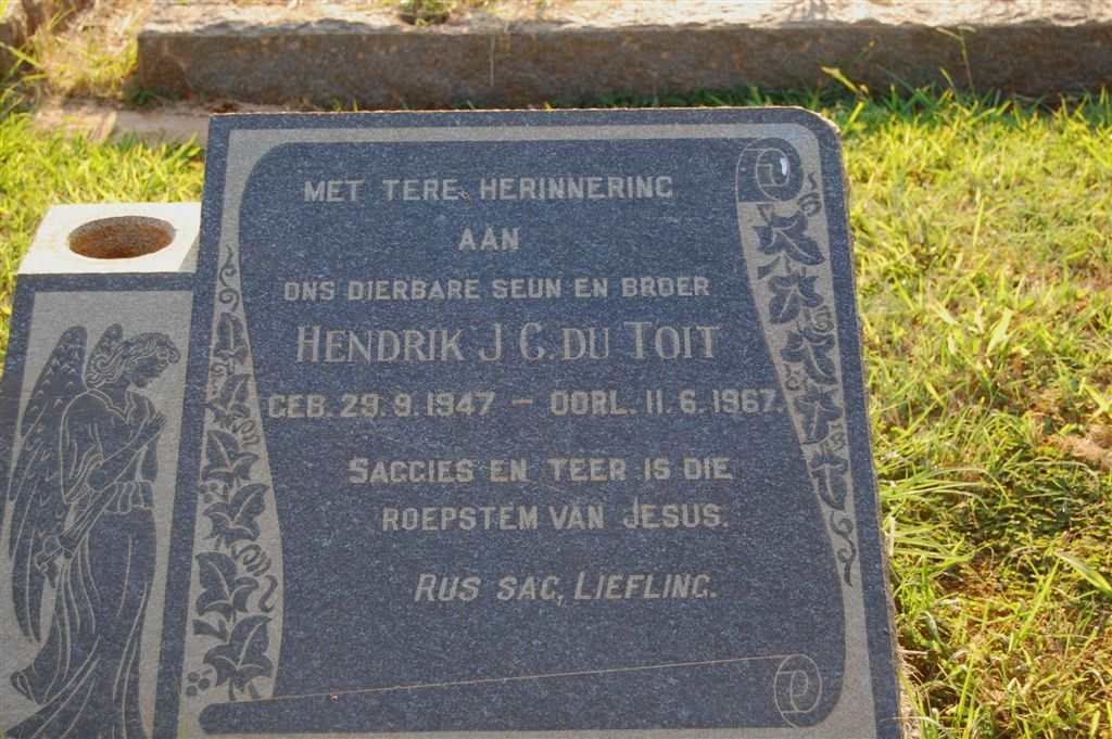 TOIT Hendrik J.G., du 1947-1967