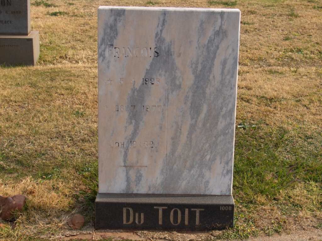 TOIT Francois, du 1923-1977