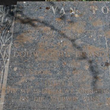 TONDER Douw Gert Brand, van 1896-1973