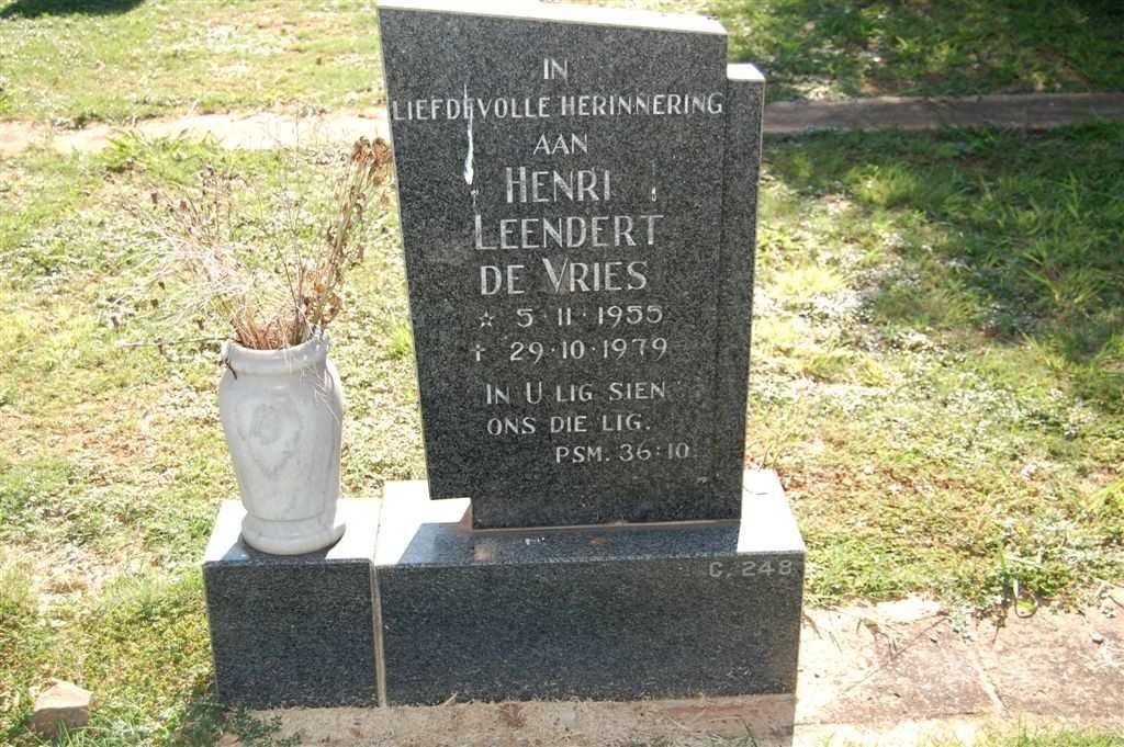 VRIES Henri Leendert, de 1955-1979