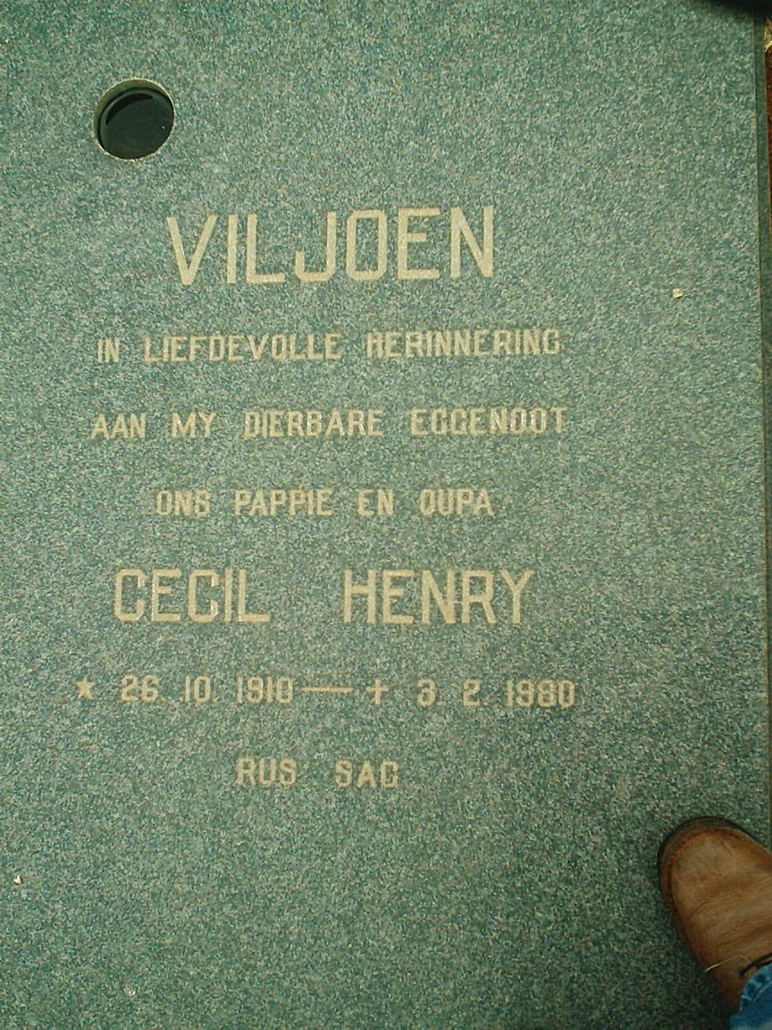 VILJOEN Cecil Henry 1910-1980