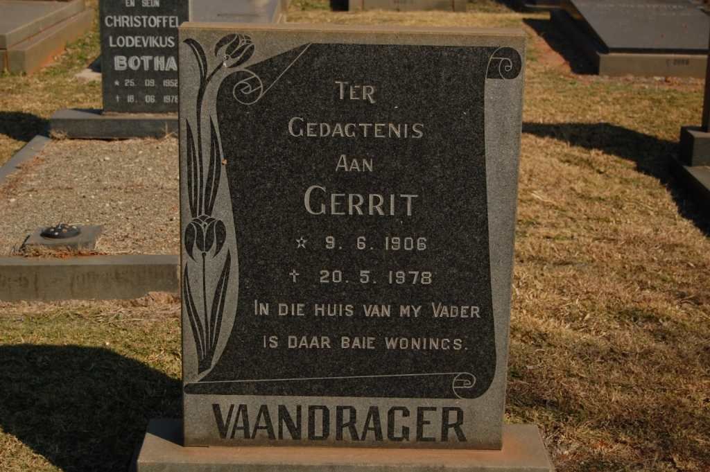 VAANDRAGER Gerrit 1906-1978