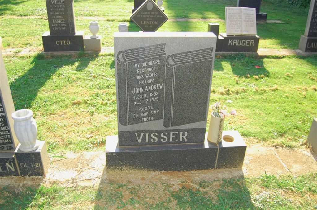 VISSER John Andrew 1898-1979