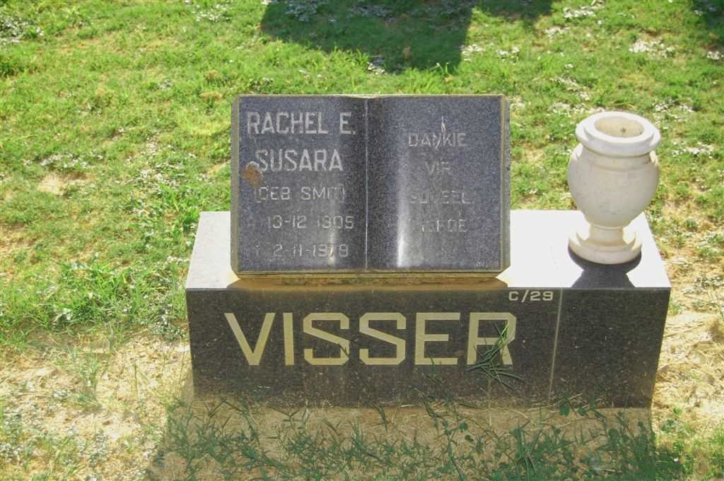 VISSER Rachel E. Susara nee SMIT 1905-1979