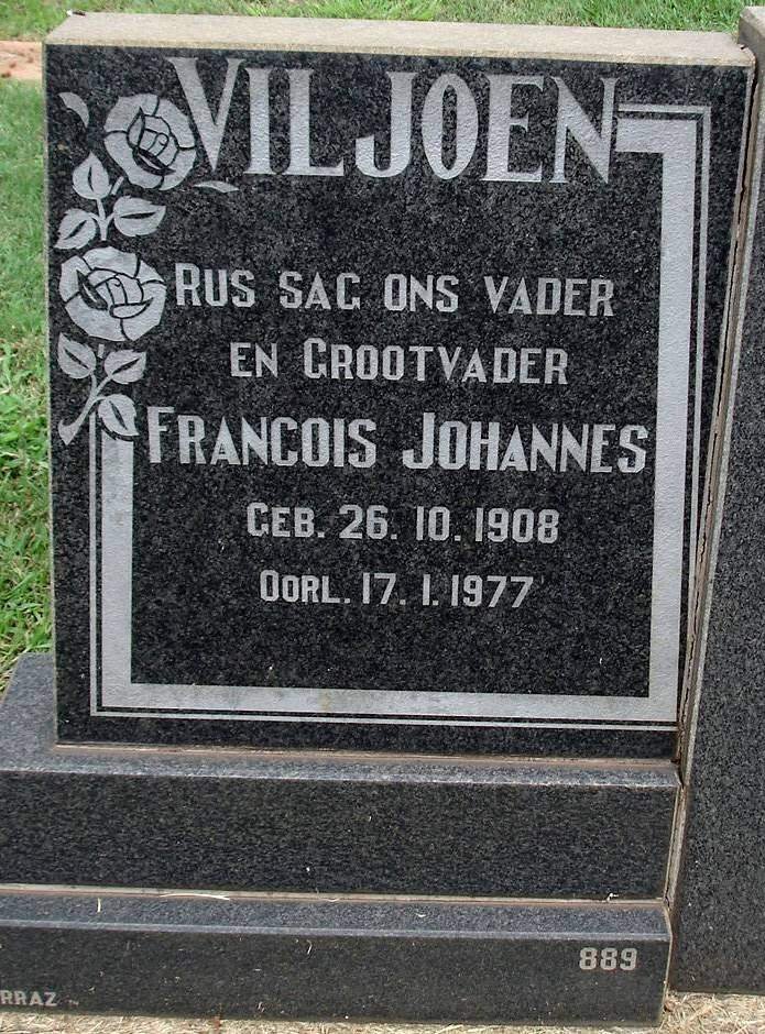 VILJOEN Francois Johannes 1908-1977