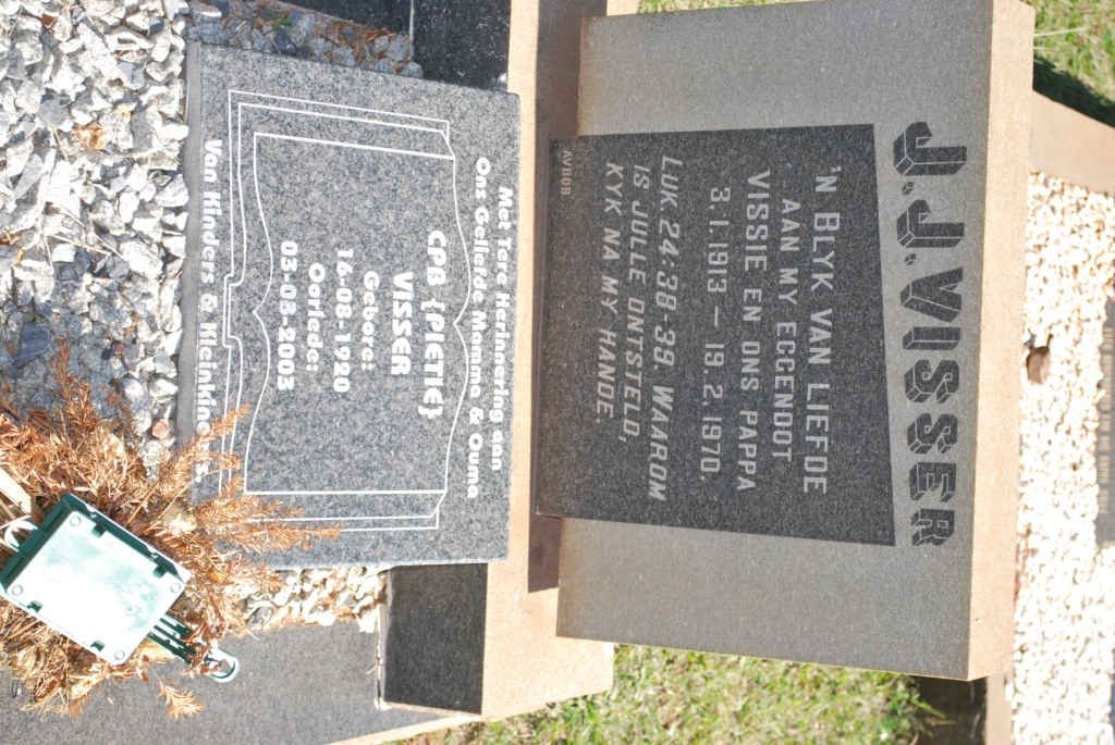 VISSER J.J. 1913-1970 &amp; C.P.B. 1920-2003