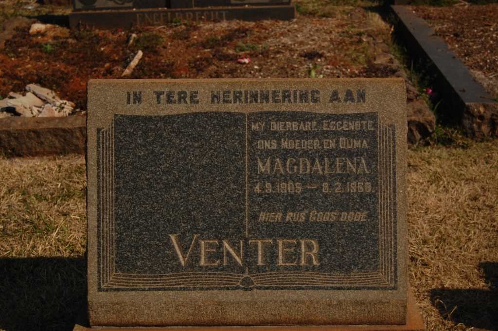 VENTER Magdalena 1905-1953