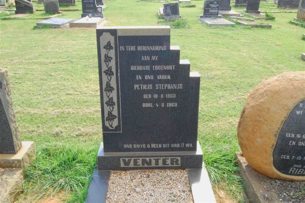 VENTER Petrus Stephanus 1903-1969