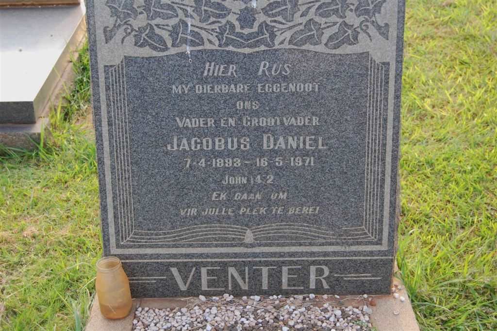 VENTER Jacobus Daniel 1893-1971