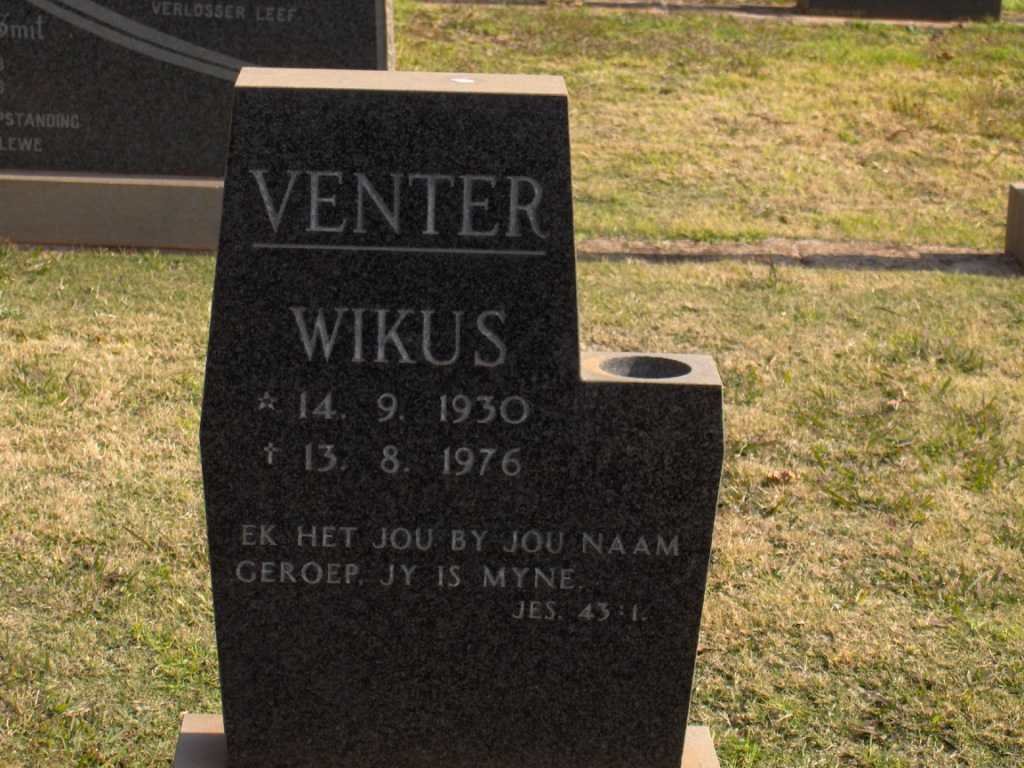 VENTER Wikus 1930-1976