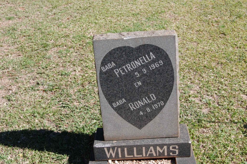 WILLIAMS Petronella 1969-1969 :: WILLIAMS Ronald 1970-1970