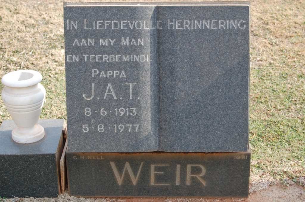 WEIR J.A.T. 1913-1977