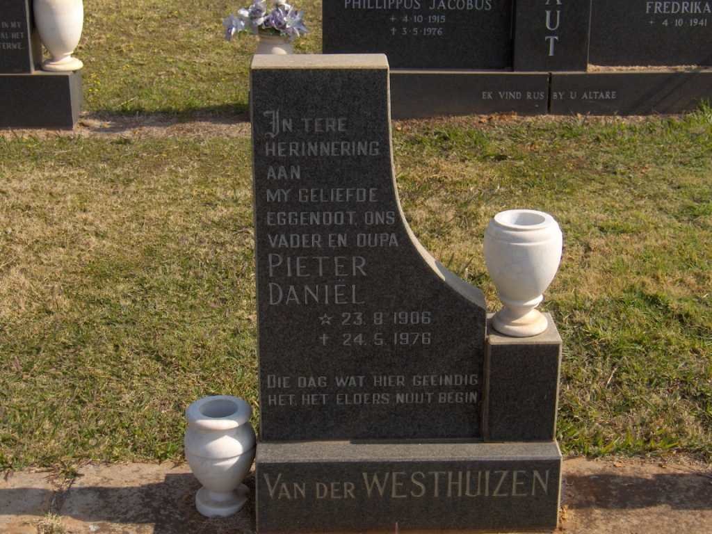 WESTHUIZEN Pieter Daniel, van der 1906-1976