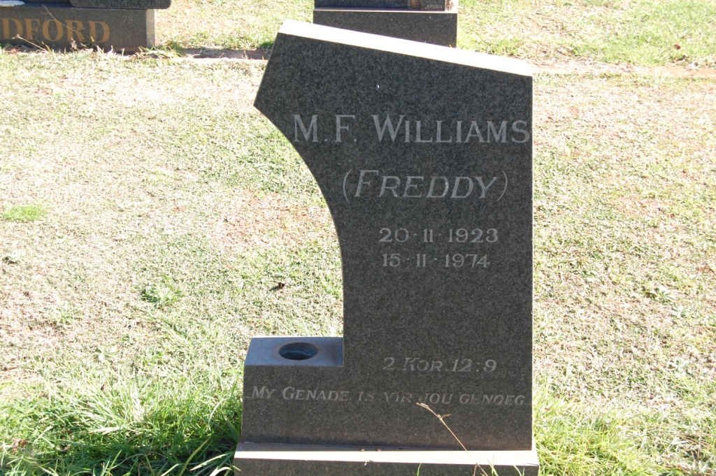 WILLIAMS M.F. 1923-1974