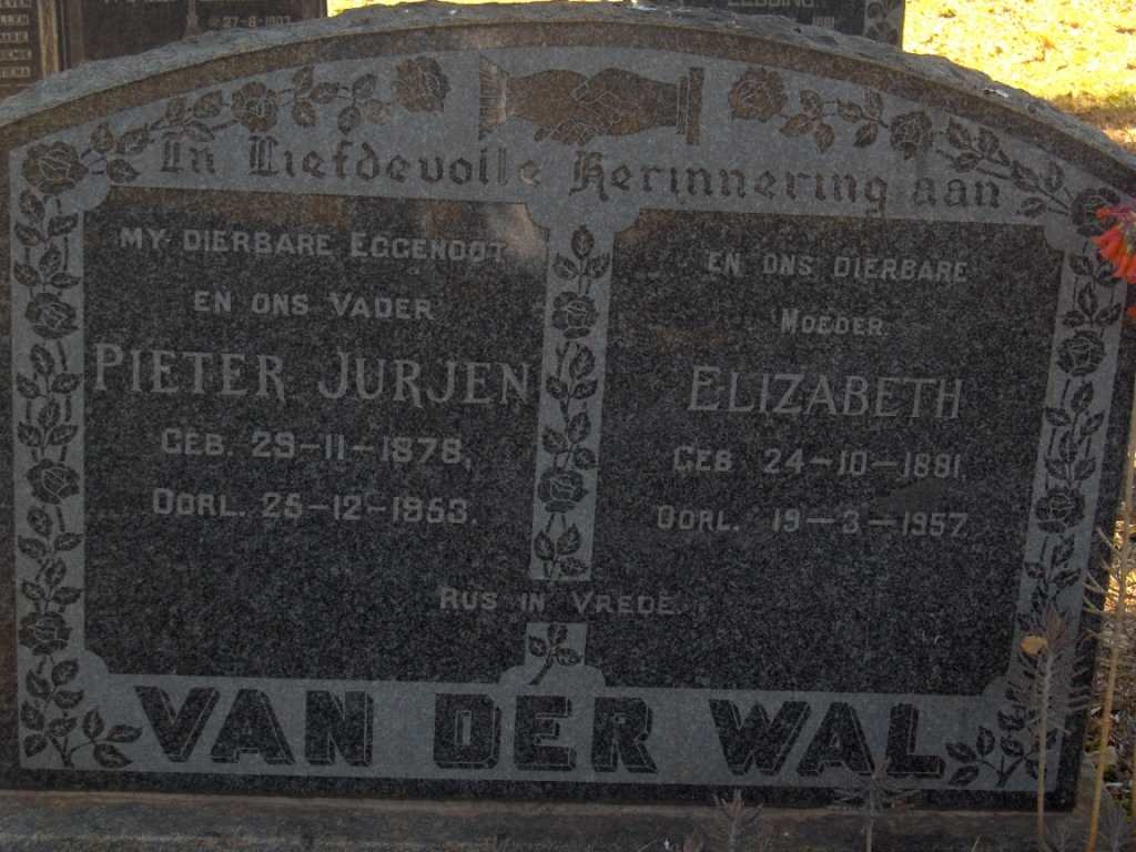 WAL Pieter Jurjen, van der 1878-1953 &amp; Elizabeth 1881-1957