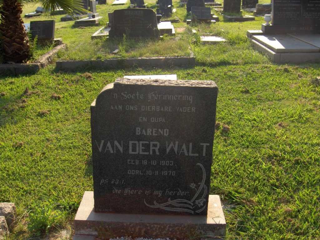 WALT Barend, van der 1903-1970