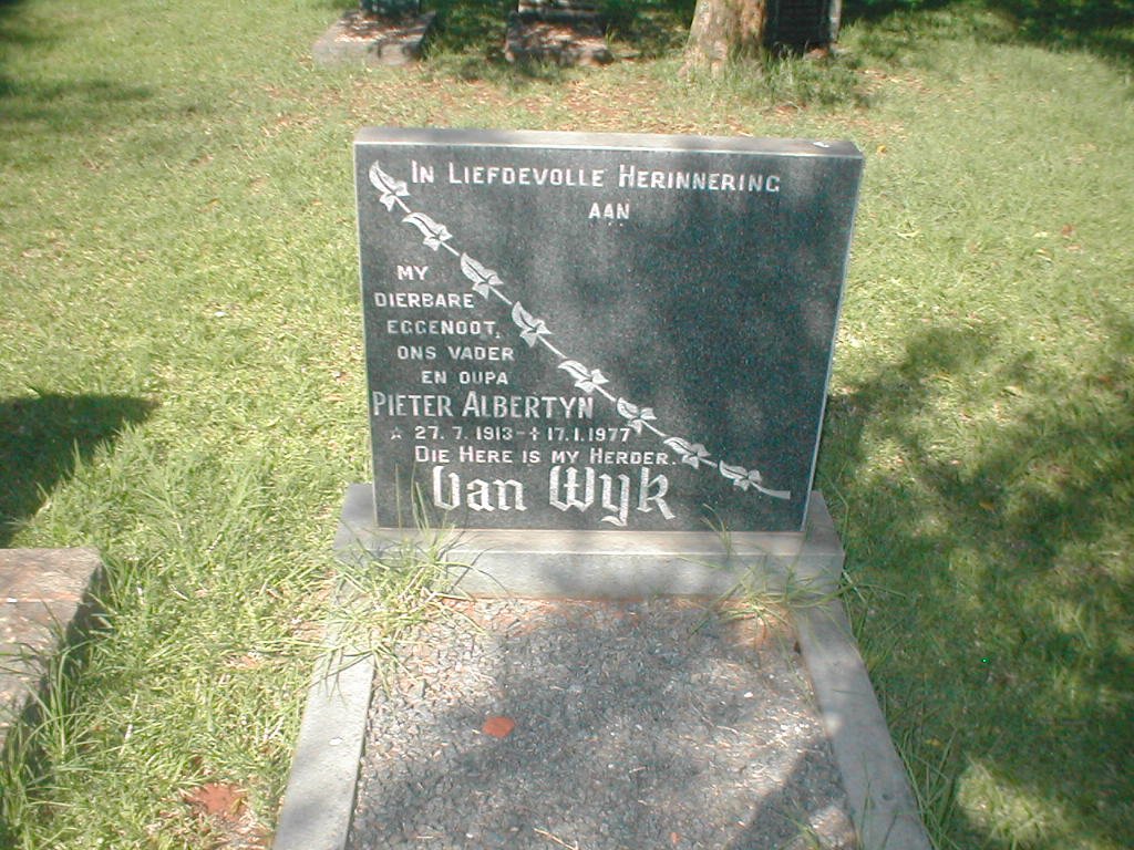 WYK Pieter Albertyn, van 1913-1977