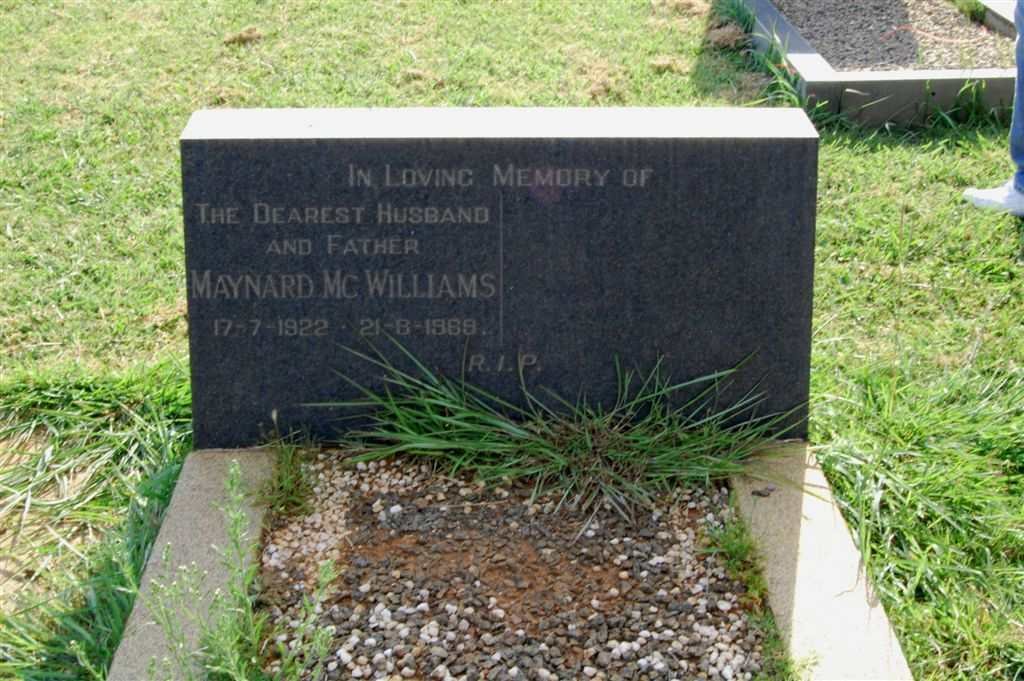 WILLIAMS Maynard M.C. 1922-1969