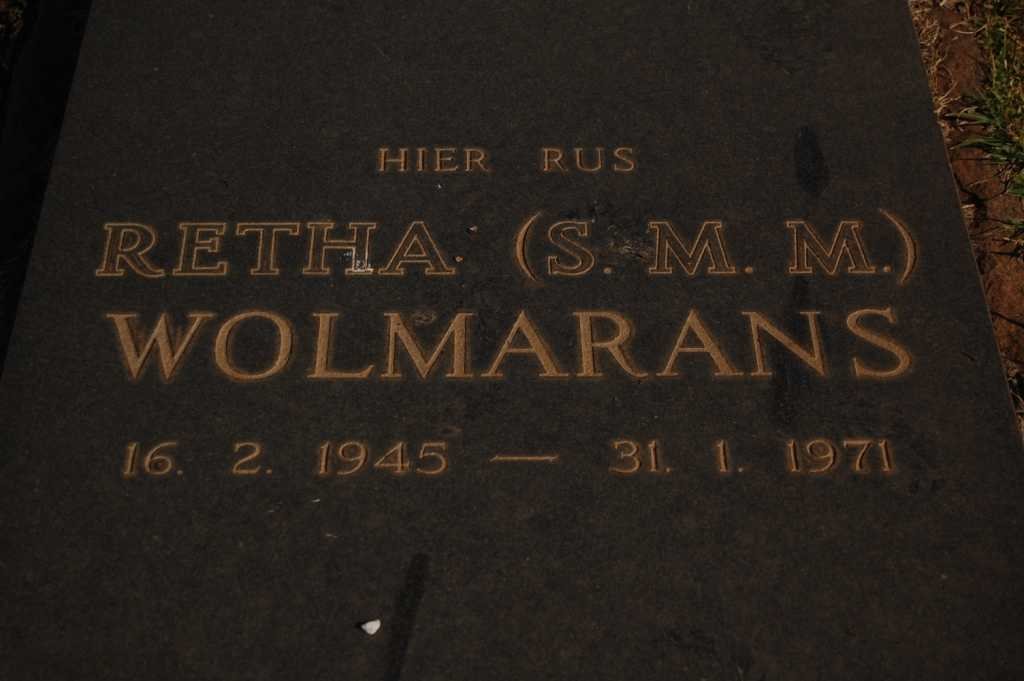 WOLMARANS S.M.M. 1945-1971