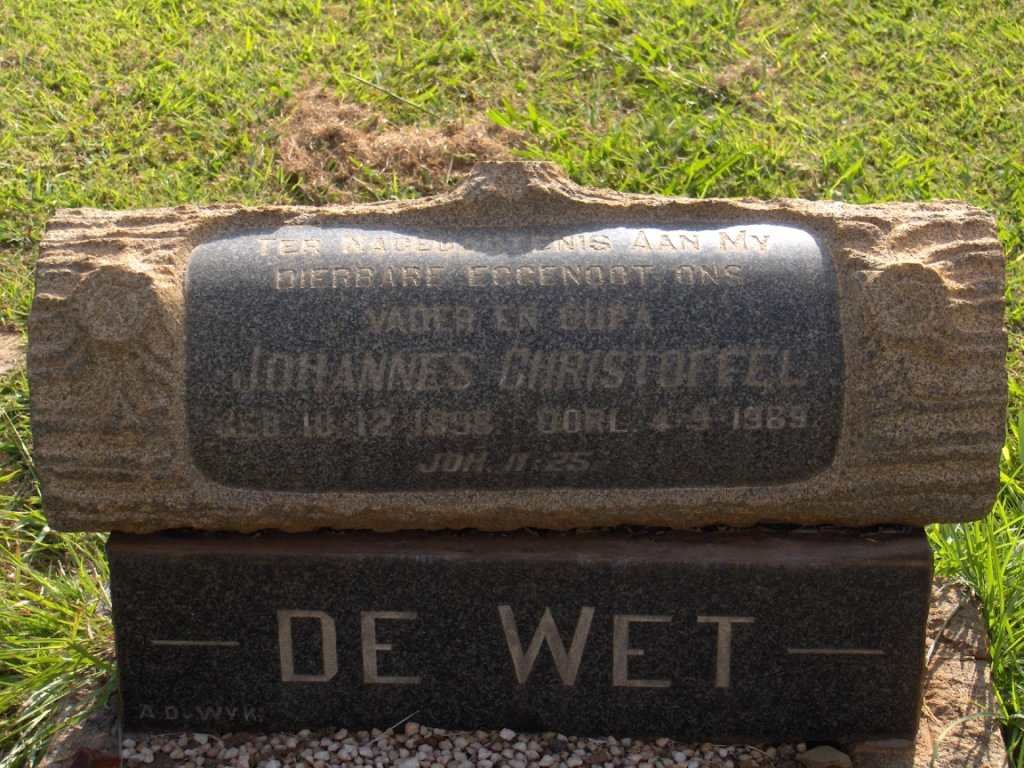 WET Johannes Christoffel, de 1898-1969