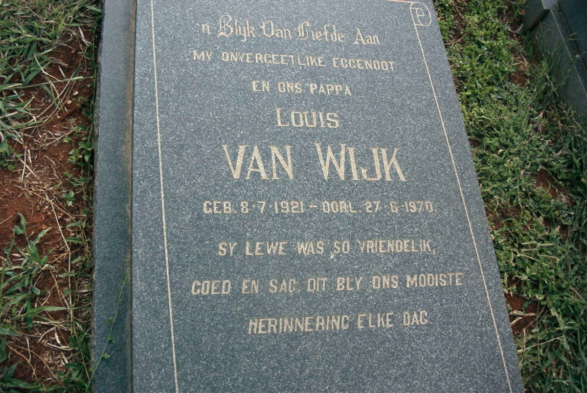WIJK Louis, van 1921-1970