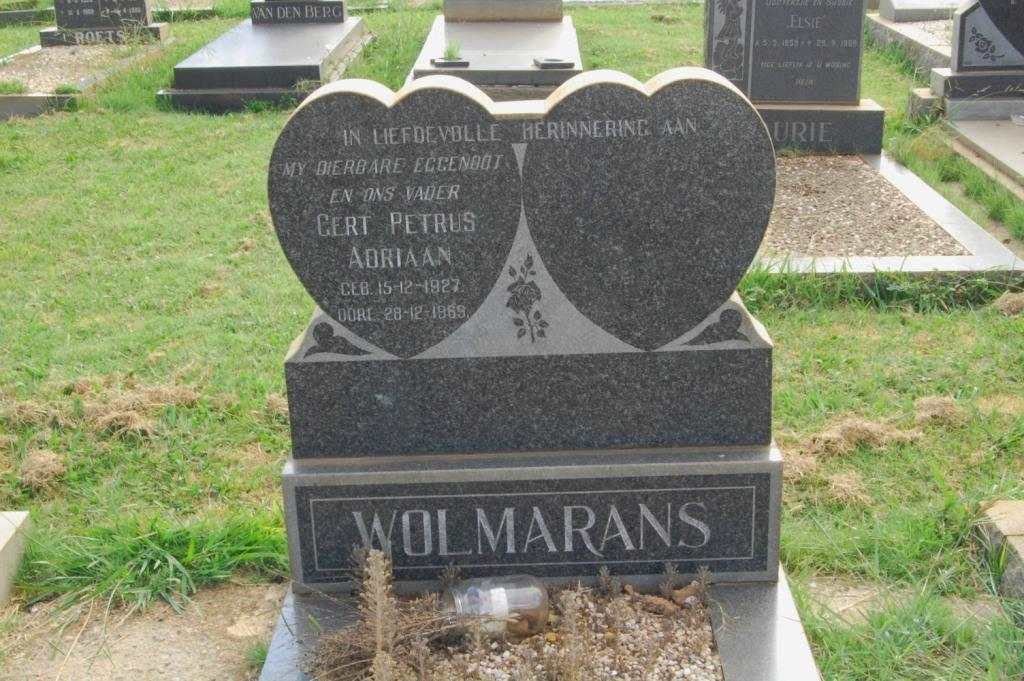 WOLMARANS Gert Petrus Adriaan 1927-1969