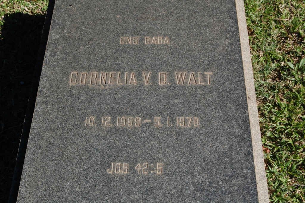 WALT Cornelia, v.d. 1969-1970