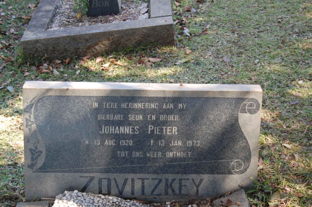 ZOVITZKEY Johannes Pieter 1920-1973