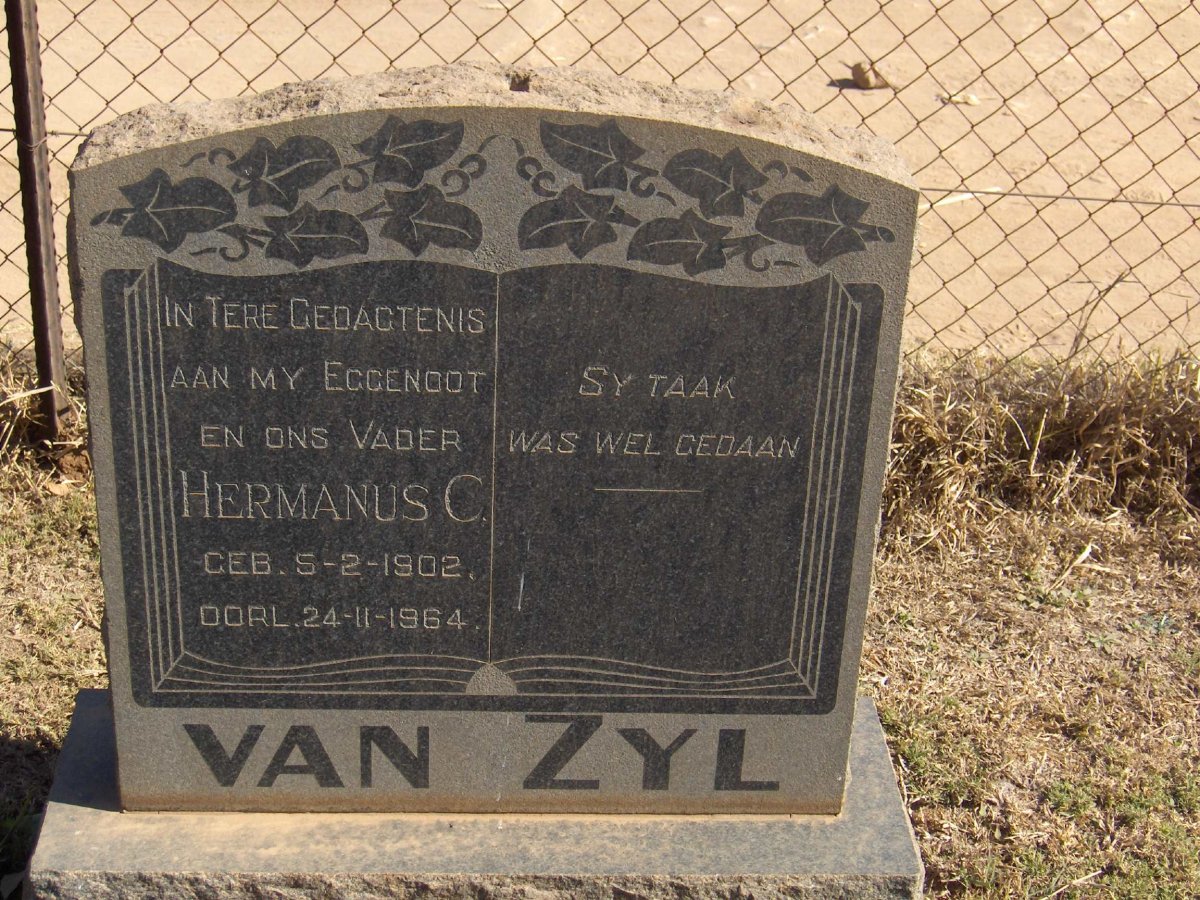 ZYL Hermanus C., van 1902-1964