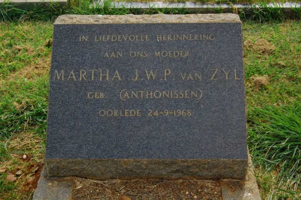 ZYL Martha J.W.P., van nee ANTHONISSEN -1968
