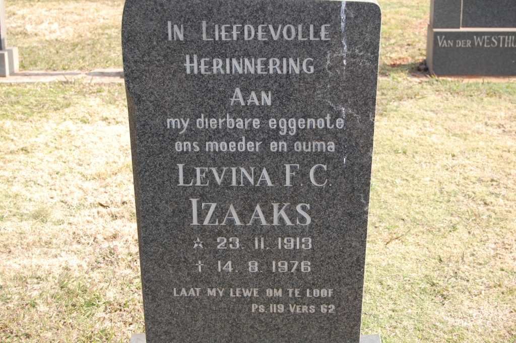 IZAAKS Levina F.C. 1913-1976