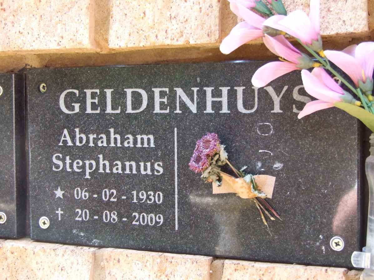 GELDENHUYS Abraham Stephanus 1930-2009