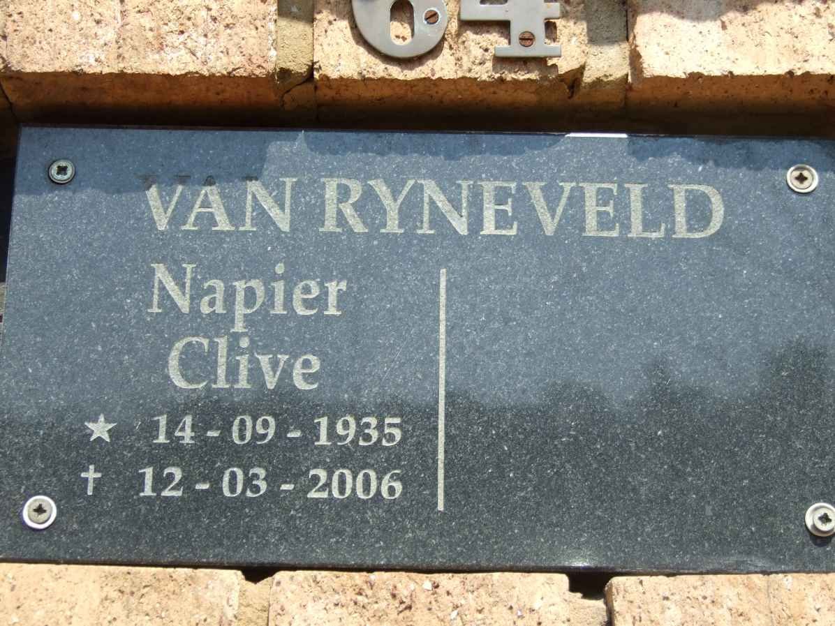 RYNEVELD Napier Clive, van 1935-2006