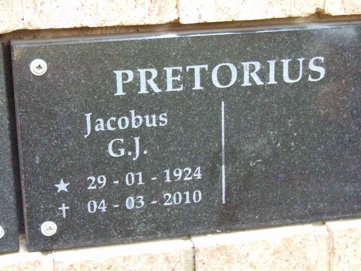 PRETORIUS Jacobus G.J. 1924-2010