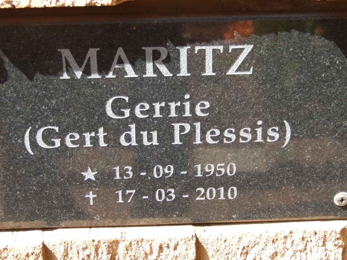 MARITZ Gert Du Plessis 1950-2010