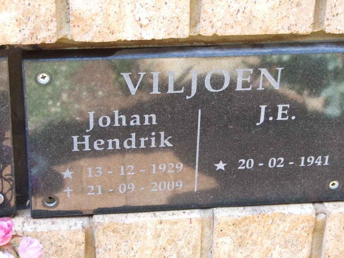 VILJOEN Johan Hendrik 1929-2009 &amp; J.E. 1941-